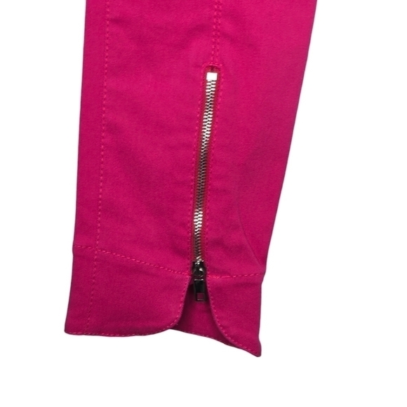 ZARA Women's Valentine High Rise Skinny Zip Denim Jeans Fuschia Pink Size Small - Picture 4 of 12